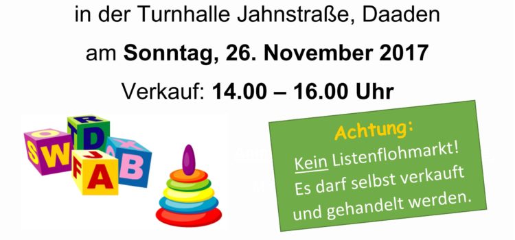 Kinderbasar und  Bücherflohmarkt 2017